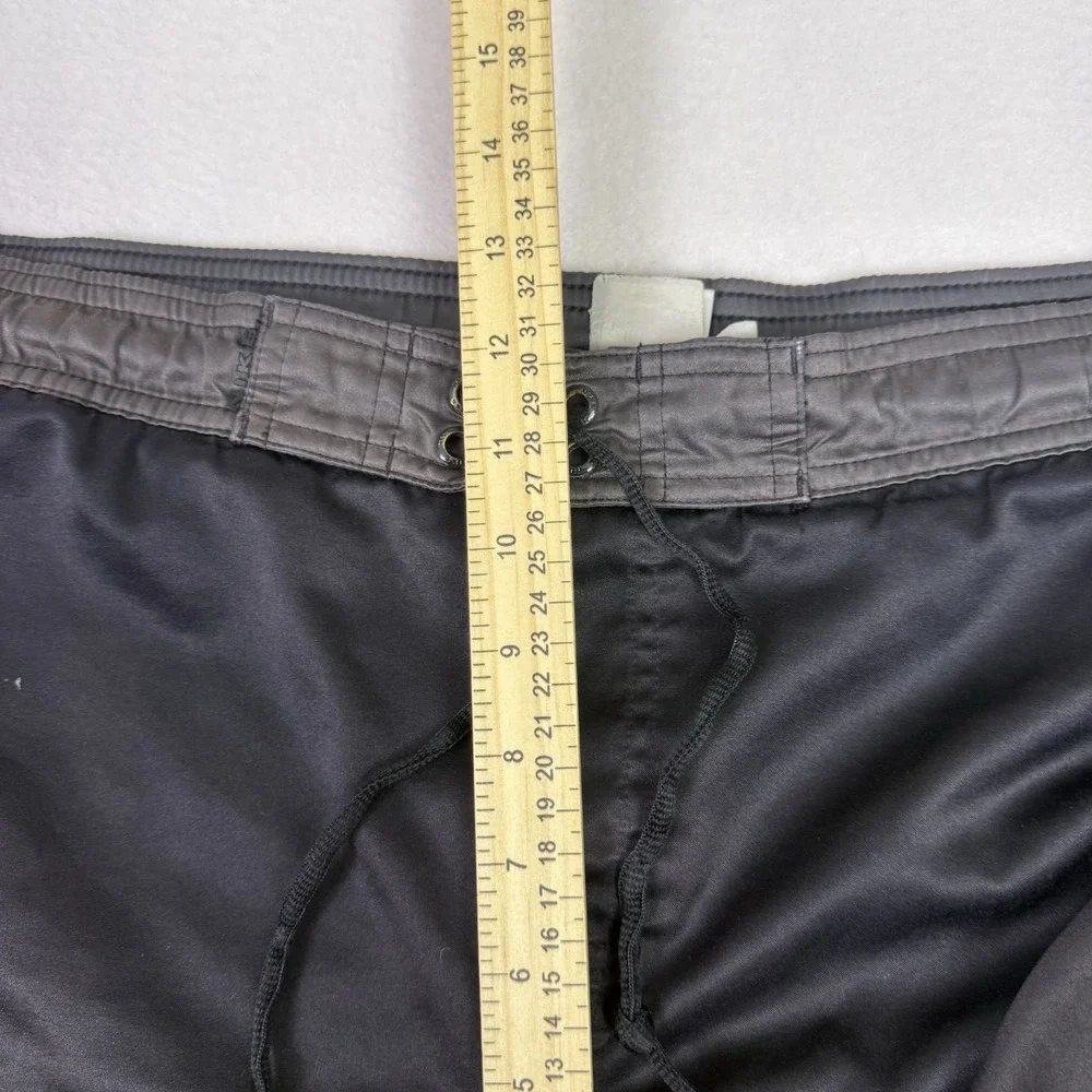 Vintage Nike Board Shorts Mens XXL Black Brown Swim‎ Trunks Y2K Swoosh